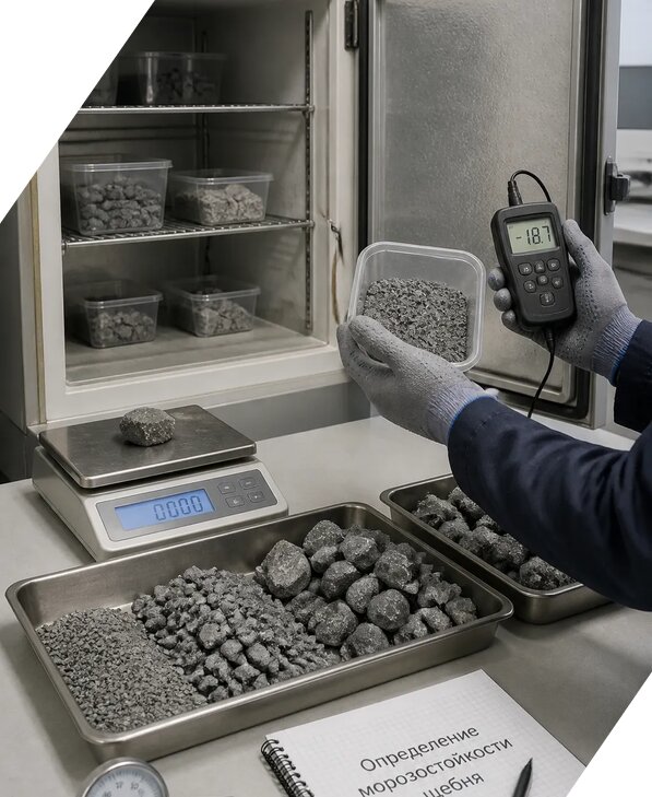 Определение морозостойкости щебня в Нижневартовске от 3626 р. | ЭкспертизаРоссия
