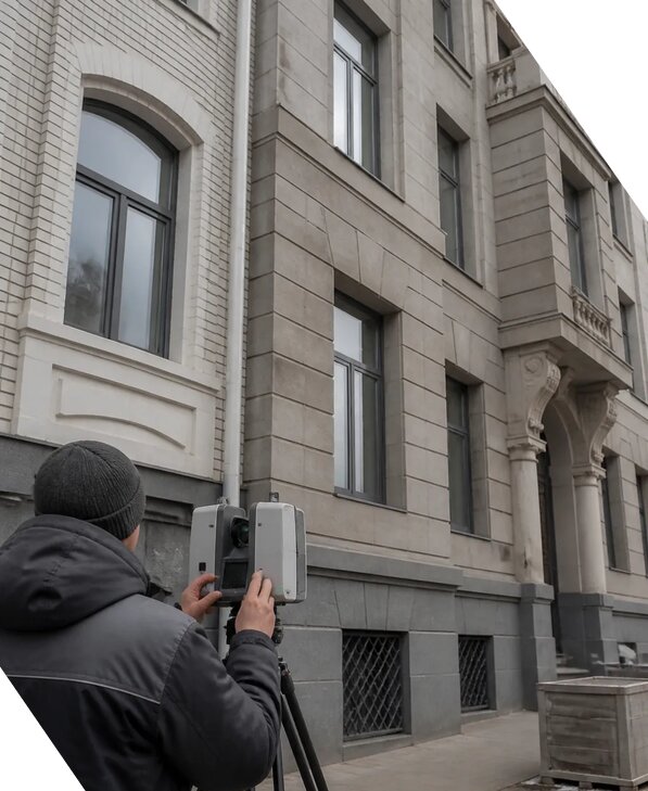 Лазерное сканирование фасадов зданий для обследования в Нижневартовске